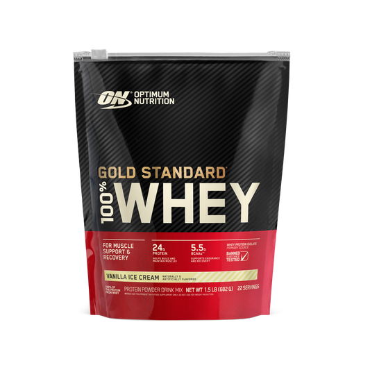 Optimum Nurition Whey Vanilla Ice Cream Ea 1 Each - 6 Per Case.