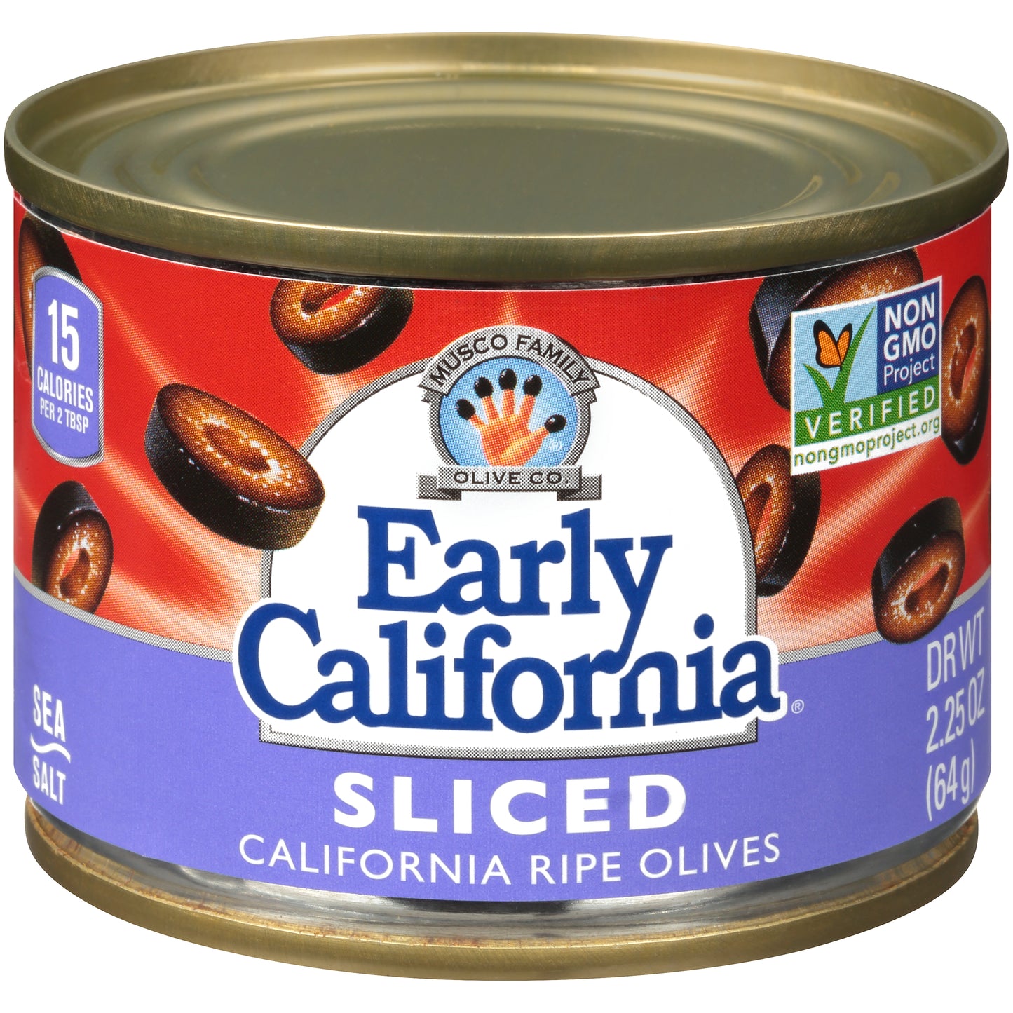 Sliced Ripe Black Olives 2.25 Ounce Size - 12 Per Case.