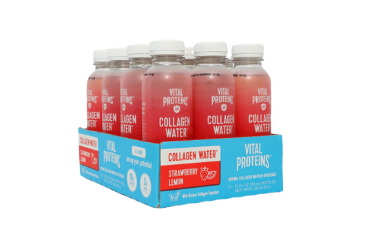 Strawberry Lemon Collagen Water 12 Fluid Ounce - 12 Per Case.