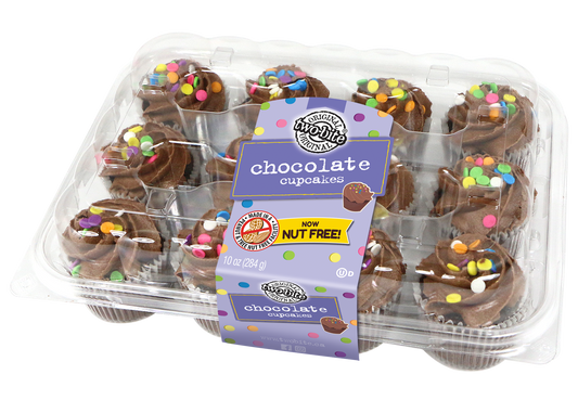 Two Bite Chocolate Cupcakes Everyday 10 Ounce Size - 12 Per Case.