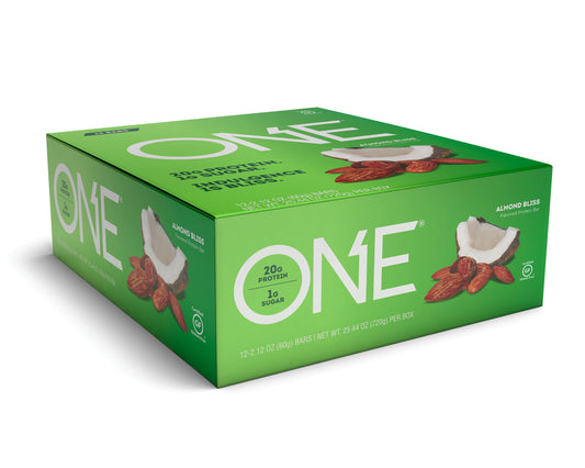 One Brand Almond Bliss Bar 2.12 Ounce Size - 72 Per Case.