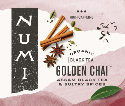 Numi Organic Tea Golden Chai Black Tea 100 Count Packs - 1 Per Case.