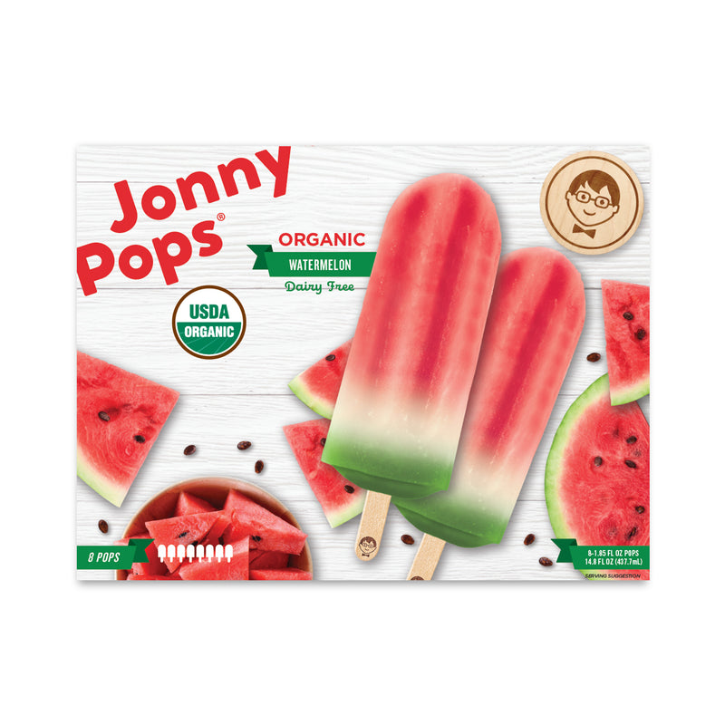 Jonnypops Organic Watermelon 8 Each - 6 Per Case.