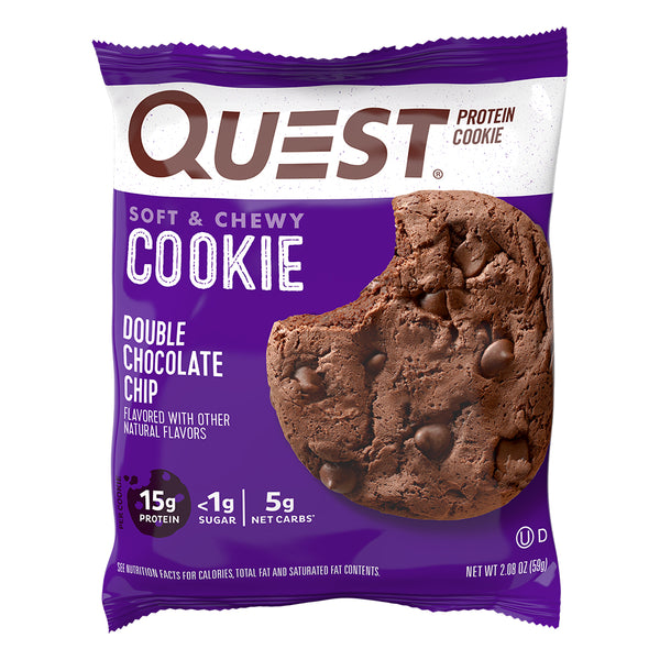 Quest Protein Cookie Double Chocolate Chip 2.08 Ounce Size - 72 Per Case.