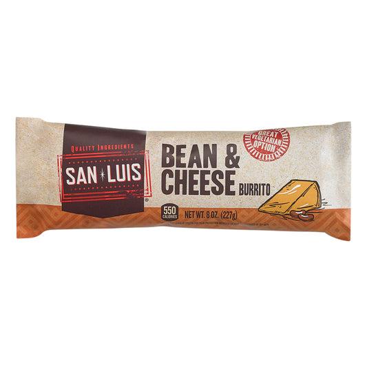 San Luis Bean & Cheese Burrito 8 Ounce Size - 10 Per Case.