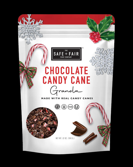 Safe Fair Chocolate Candy Cane Granola12 Ounce Size - 6 Per Case.