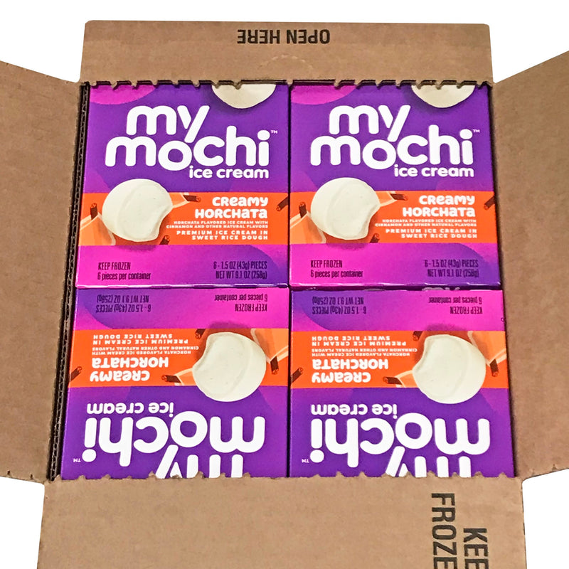 Mymochi Horchata Mochi Ice Cream 6 Count Packs - 12 Per Case.