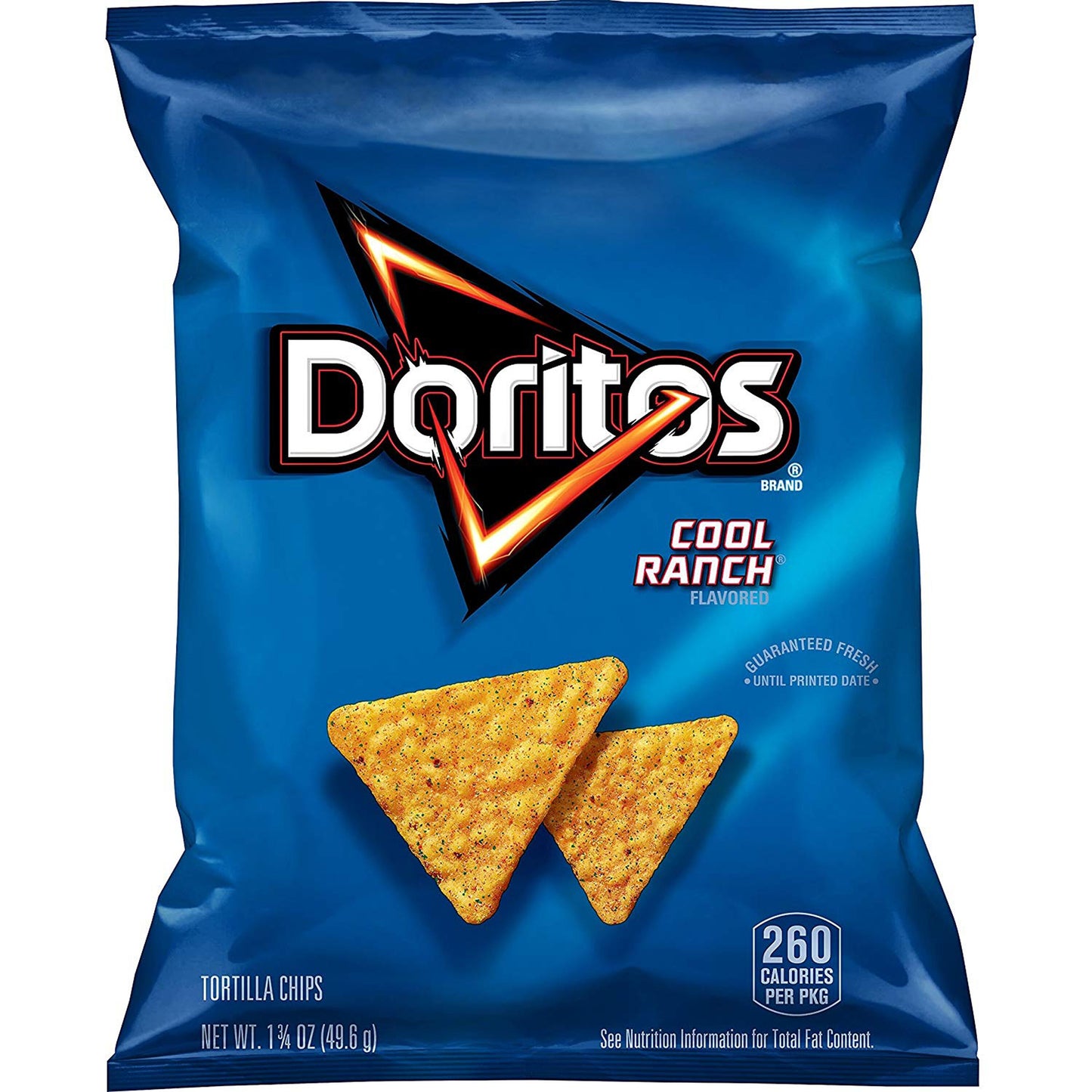 Doritos Tortilla Chips Crazy Cool Ranch 1.75 Ounce Size - 64 Per Case.