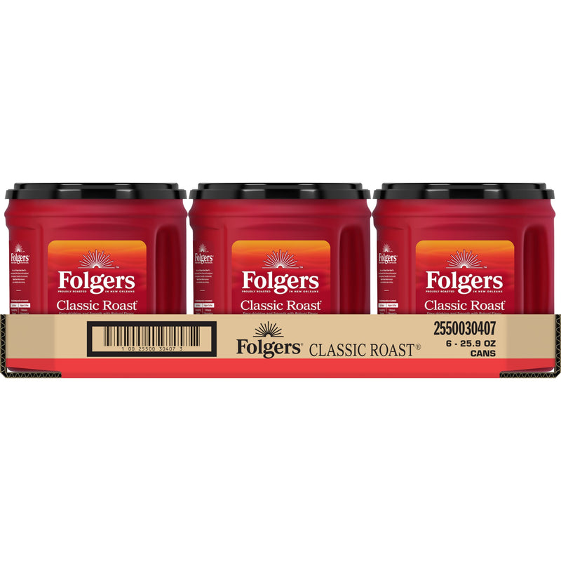 Folgers Classic Roast 25.9 Ounce Size - 6 Per Case.