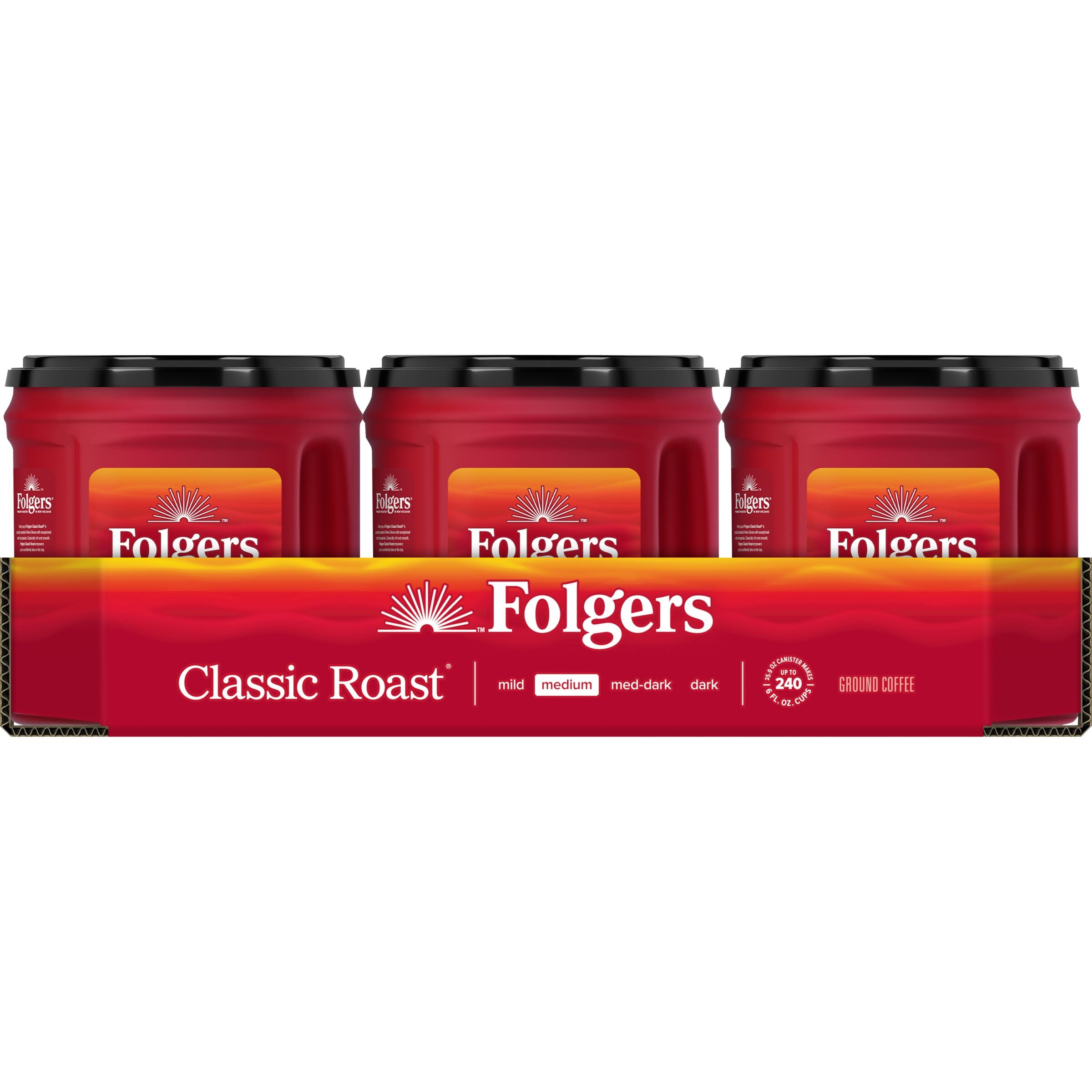 Folgers Classic Roast 25.9 Ounce Size - 6 Per Case.
