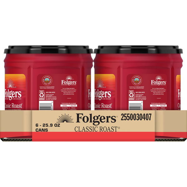 Folgers Classic Roast 25.9 Ounce Size - 6 Per Case.