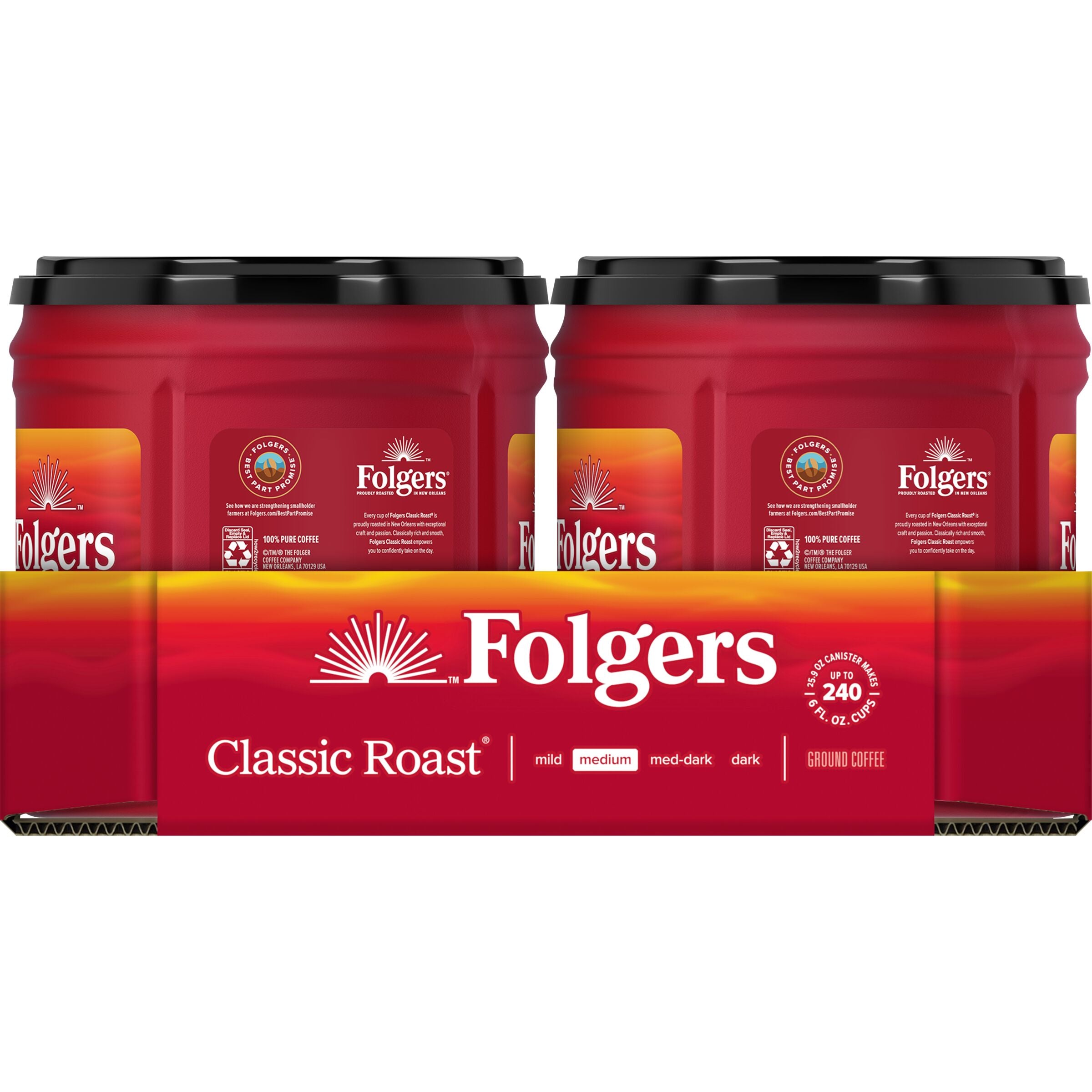 Folgers Classic Roast 25.9 Ounce Size - 6 Per Case.