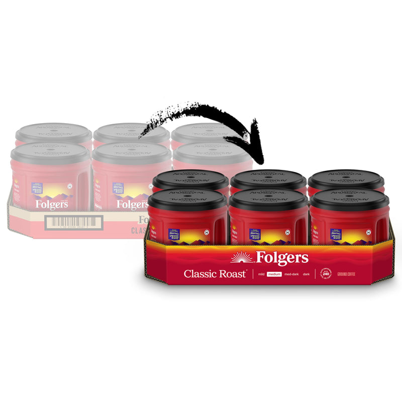 Folgers Classic Roast 25.9 Ounce Size - 6 Per Case.