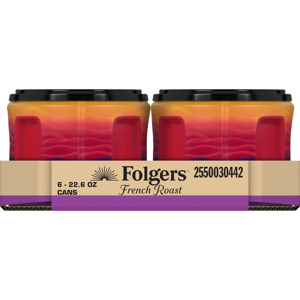 Folgers French Roast 22.6 Ounce Size - 6 Per Case.