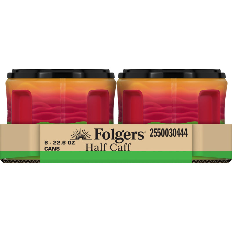 Folgers Half Caff 22.6 Ounce Size - 6 Per Case.