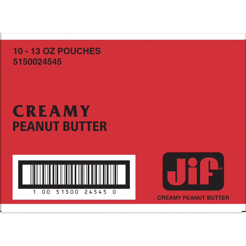 Jif Squeezable Pouch 13 Ounce Size - 10 Per Case.