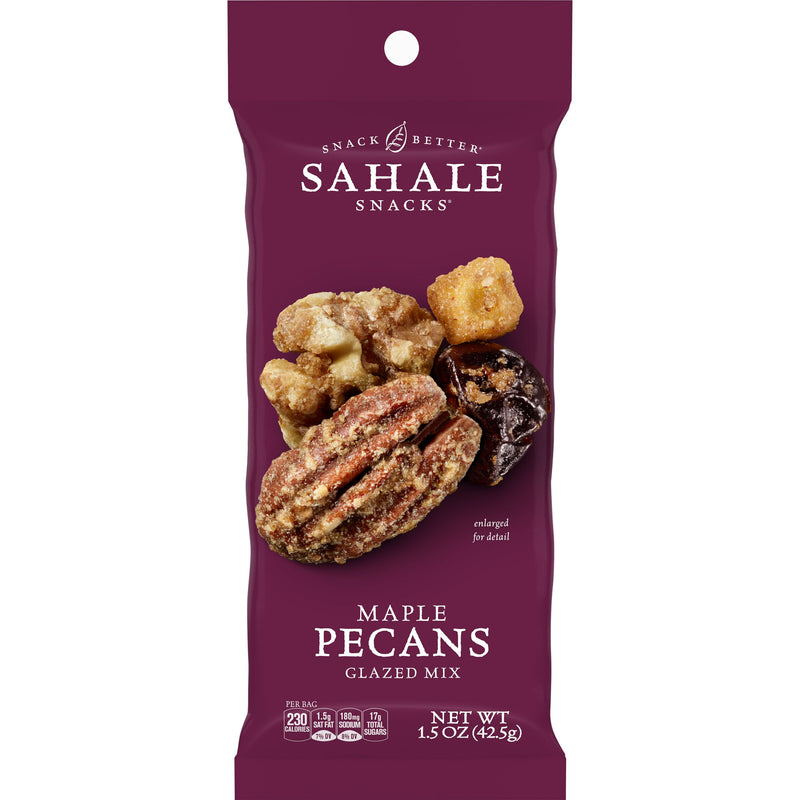 Sahale Maple Pecans Glazed Mix 1.5 Ounce Size - 18 Per Case.