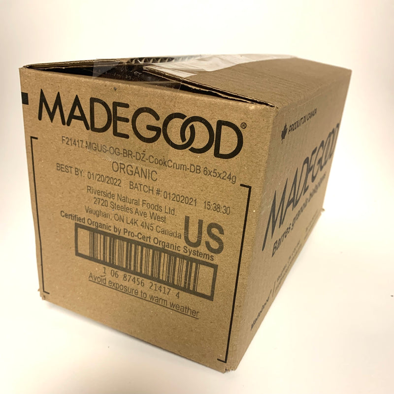 Madegood Madegood Chocolate Cookie Granola Bar 4.2 Ounce Size - 6 Per Case.