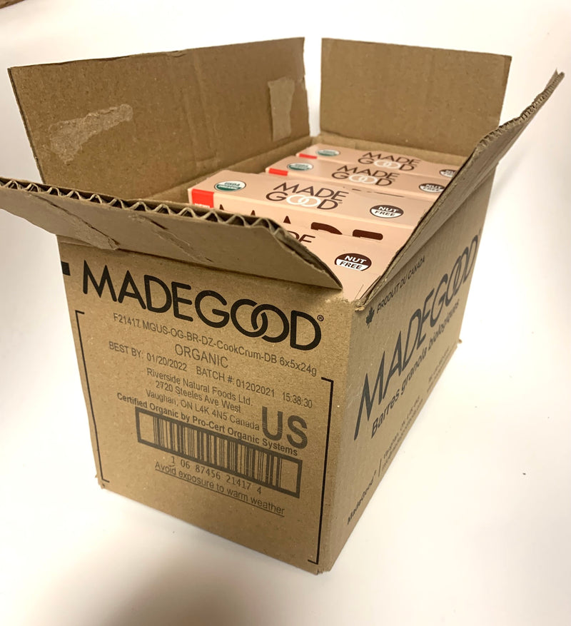 Madegood Madegood Chocolate Cookie Granola Bar 4.2 Ounce Size - 6 Per Case.