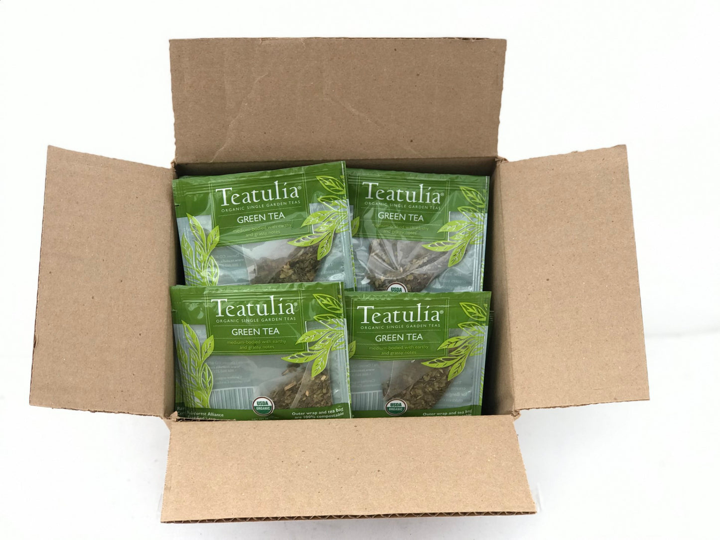 Teatulia Organic Teas Green Wrapped Premiumtea 50 Count Packs - 1 Per Case.