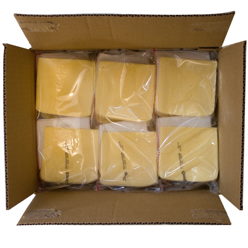 5" Smoked Gouda Sliced Interleaved 21 Ounce Size - 9 Per Case.