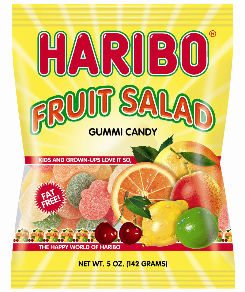 Haribo Confectionery Fruit Salad 5 Ounce Size - 12 Per Case.