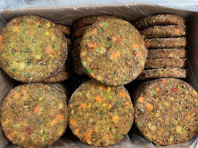 Jumbo California Veggie Burger Vegan 10 Pound Each - 1 Per Case.