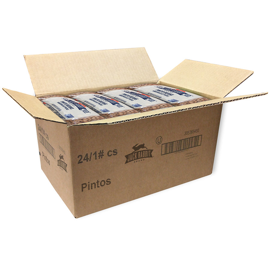 Jack Rabbit Pinto Beans 1 Pound Each - 24 Per Case.