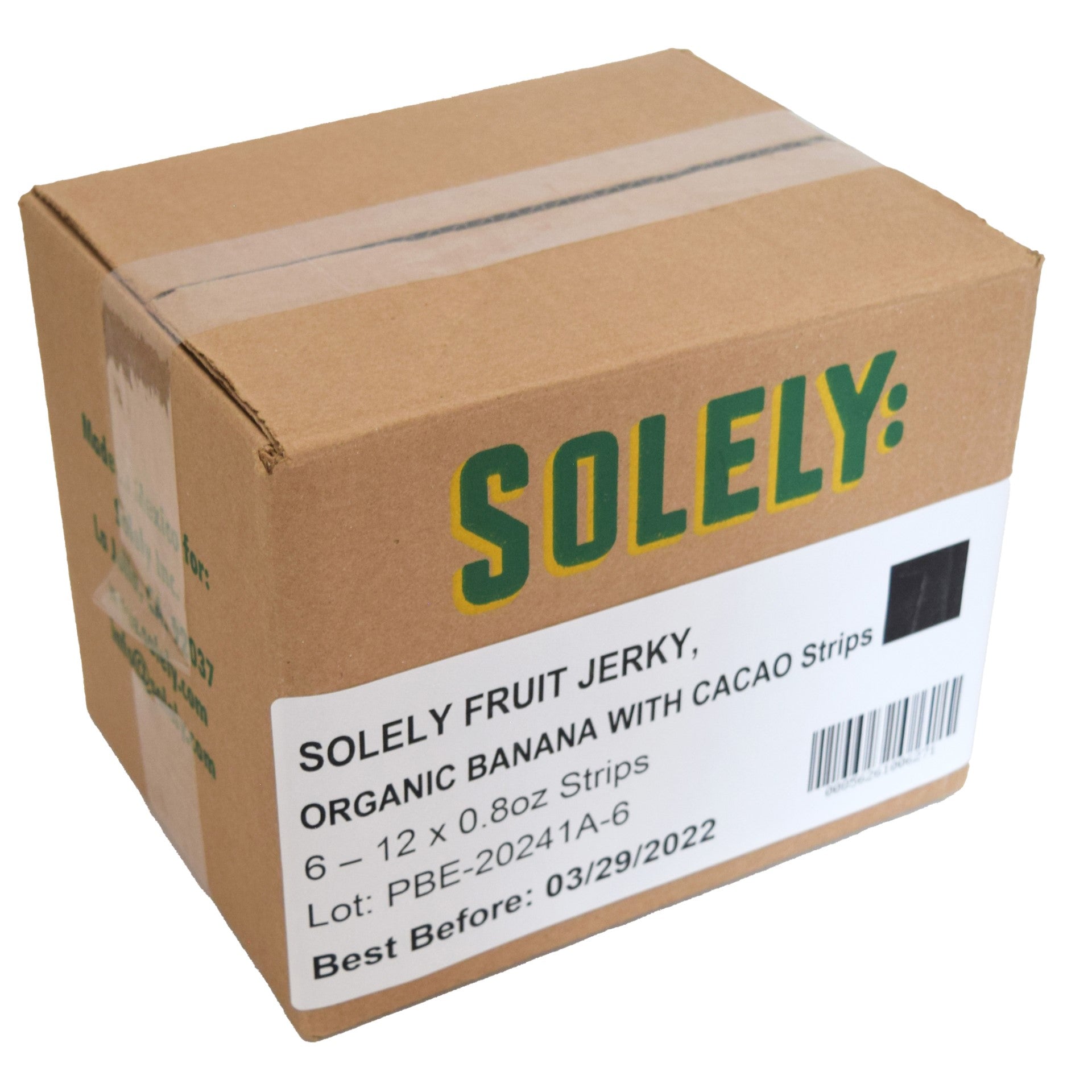 Fruit Jerky Banana Cacao 0.8 Ounce Size - 72 Per Case.