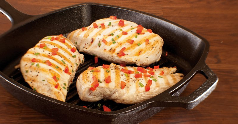 Lodge 5" Square Cast Iron Grill 1 Each - 3 Per Case.