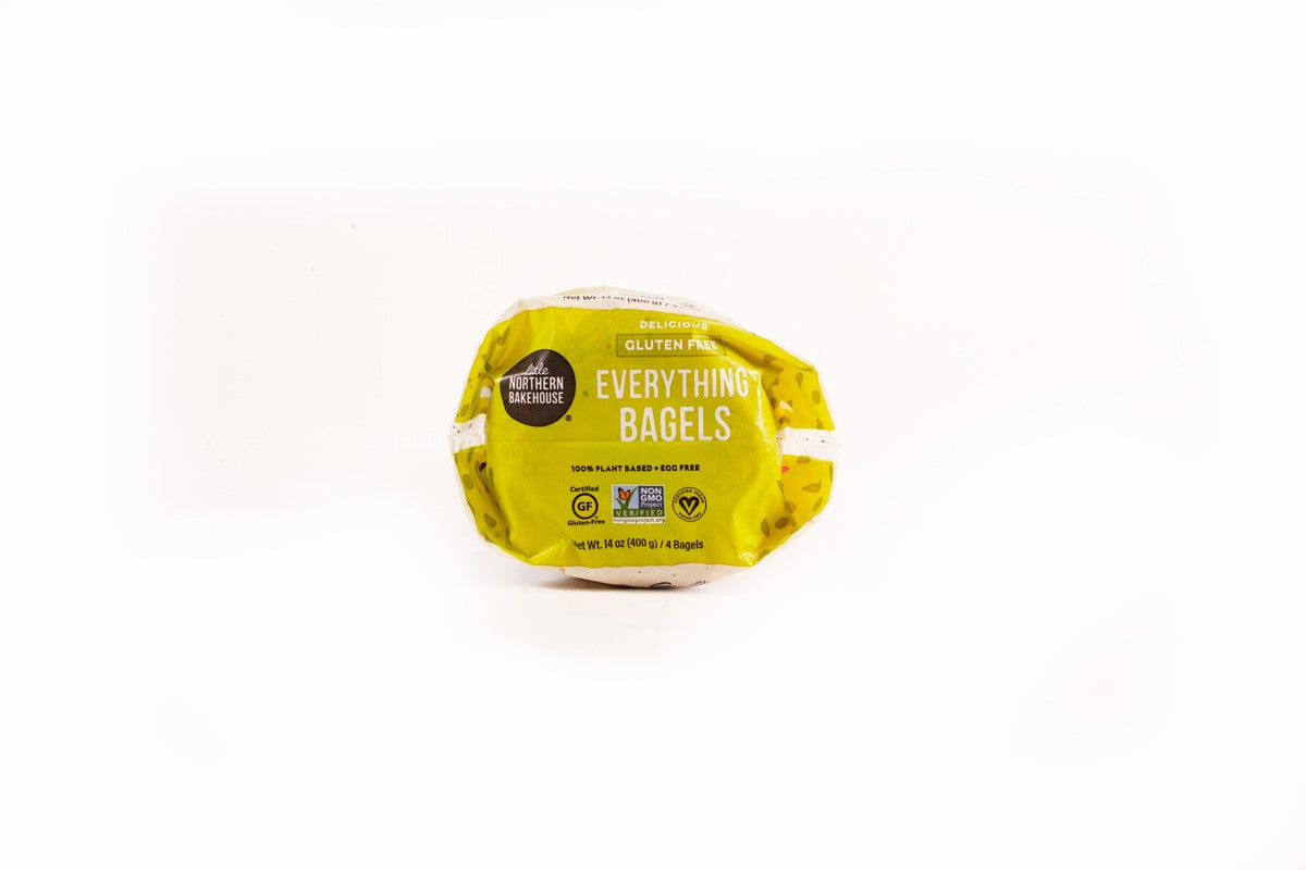 Little Northern Bakehouse Gluten Free Everything Bagel 4 Count Packs - 6 Per Case.