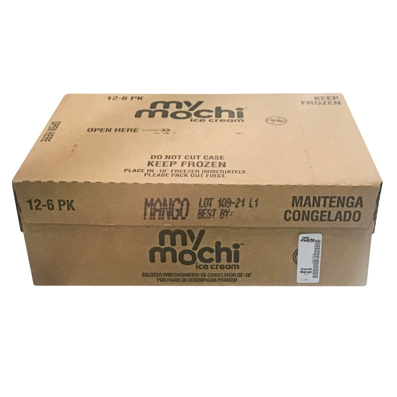 Mymochi Mango Mochi Ice Cream 6 Count Packs - 12 Per Case.