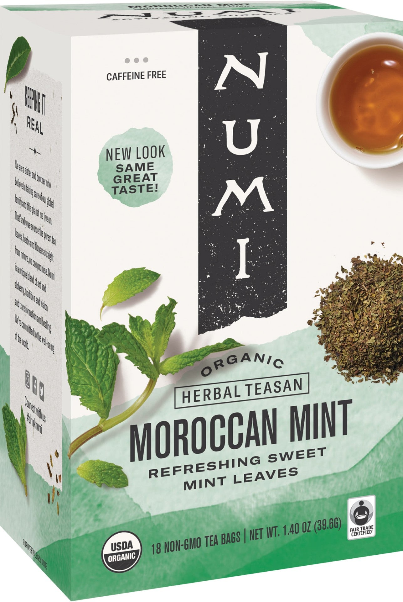 Numi Moroccan Mint Herbal Tea 18 Each - 6 Per Case.