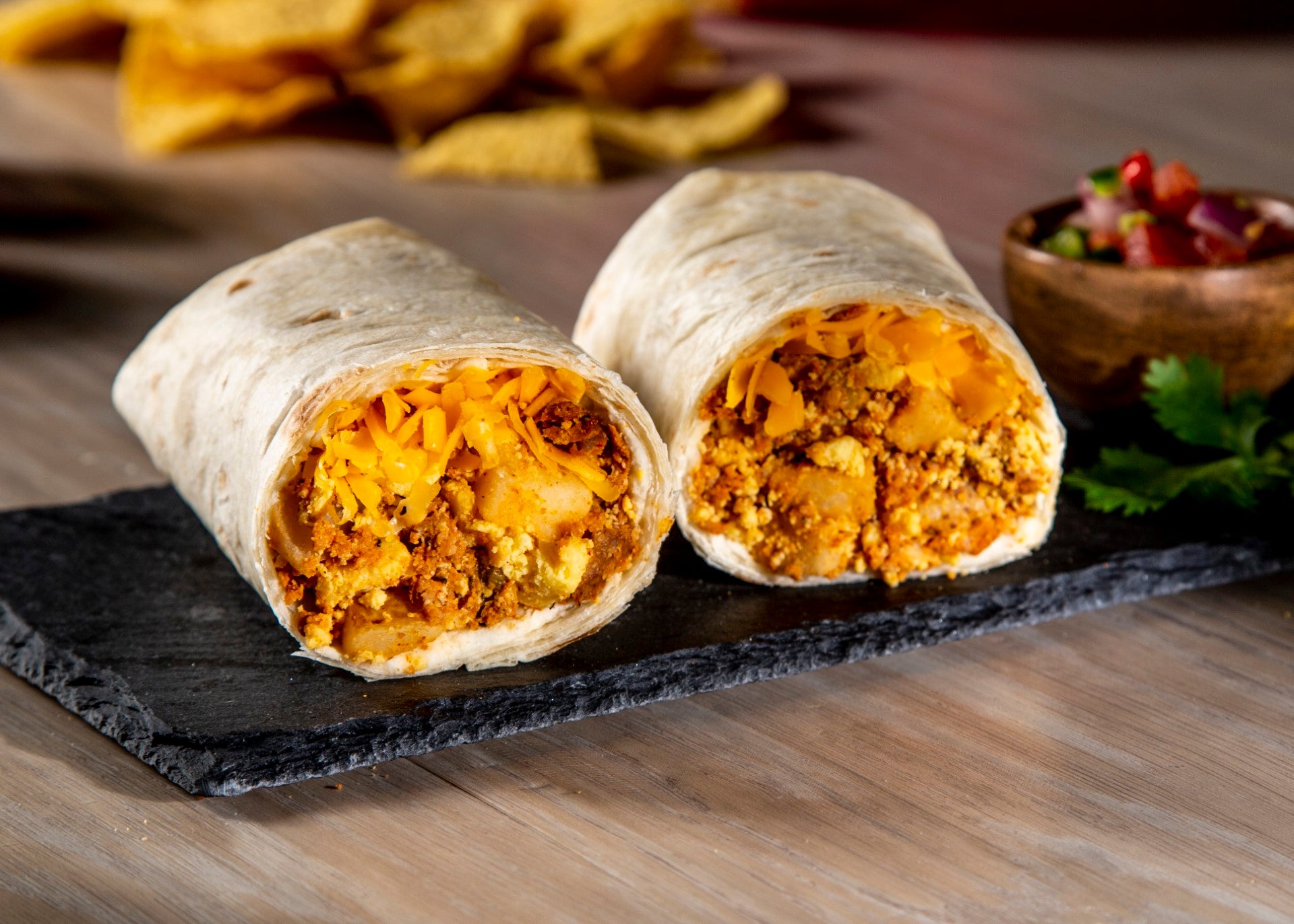 Chorizo Breakfast Quickie Burrito Mix 5 Pound Each - 4 Per Case.
