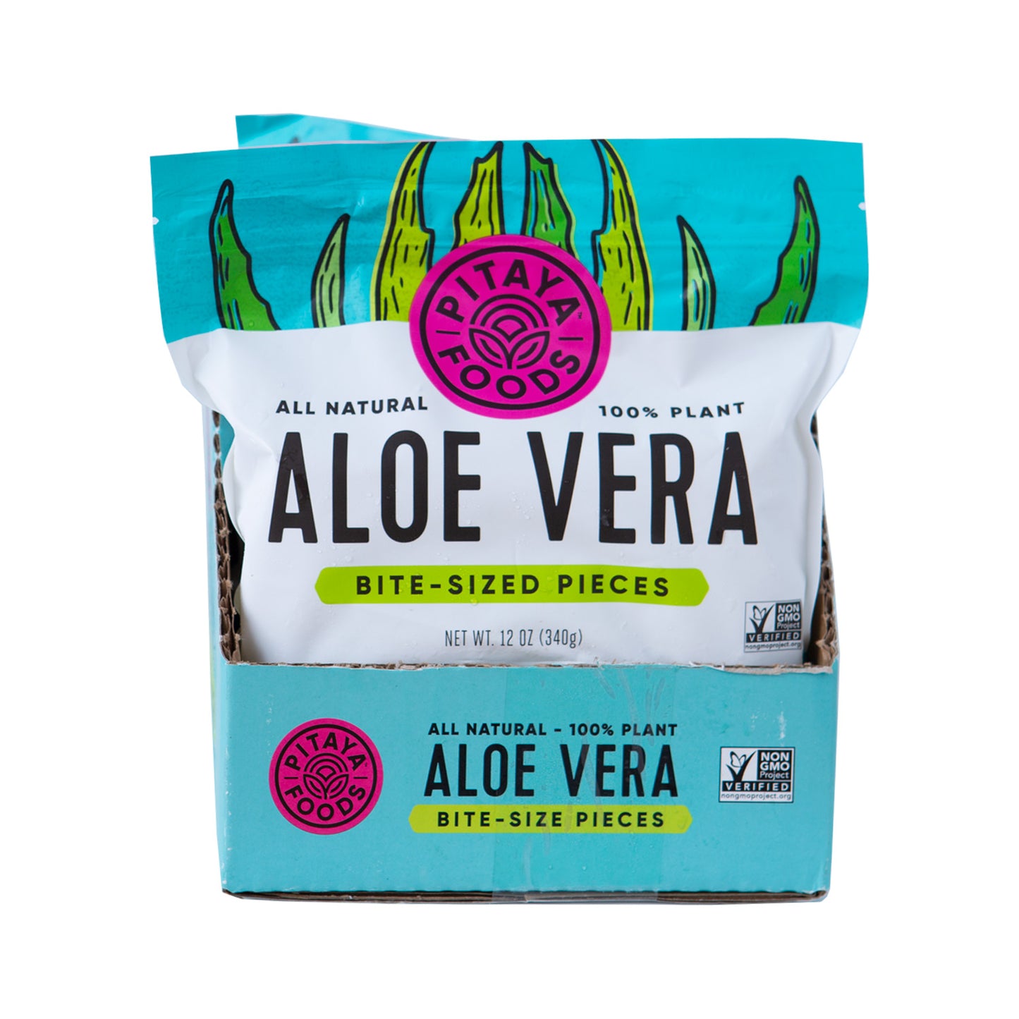 Pitaya Plus Frozen Aloe Vera Pieces 12 Ounce Size - 8 Per Case.