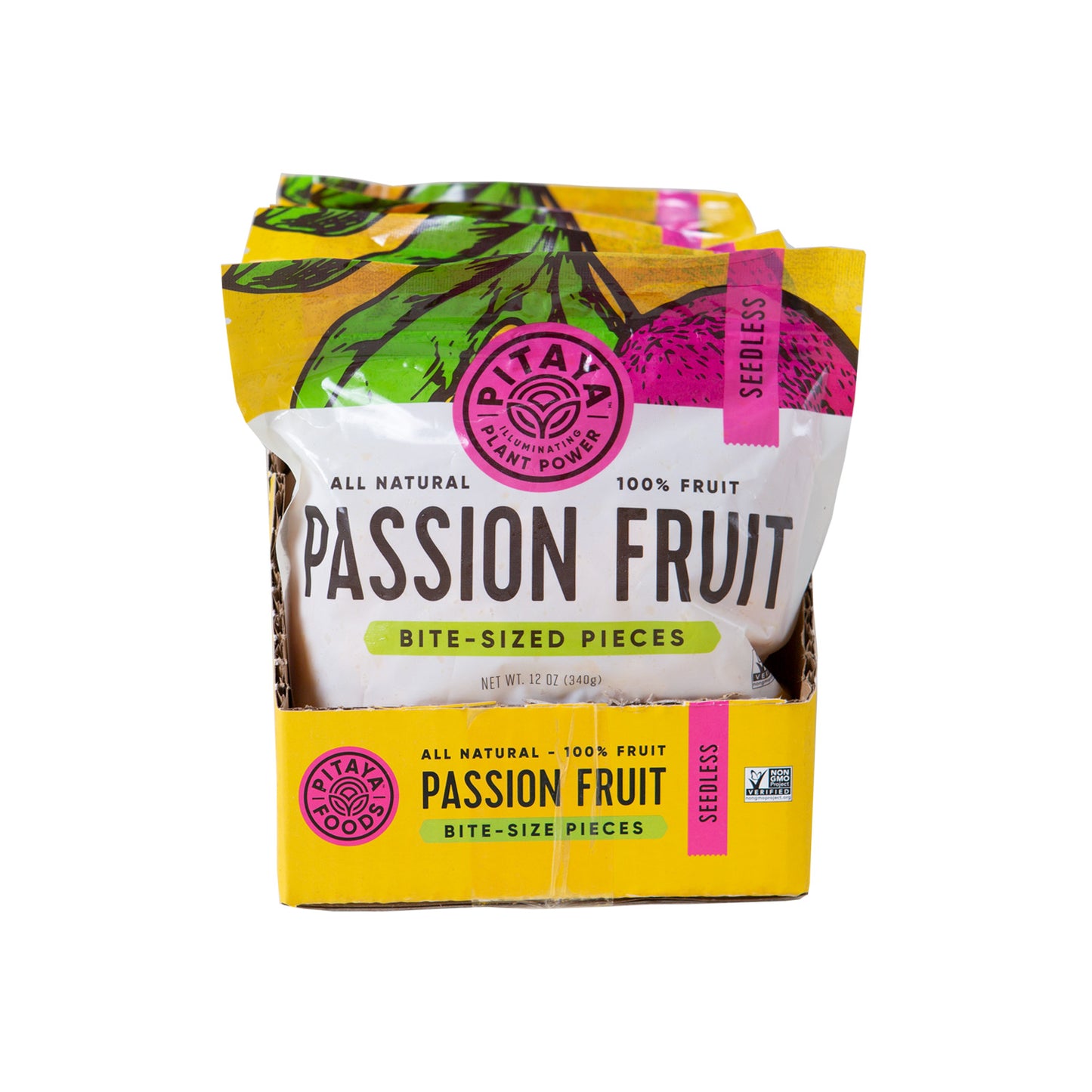 Pitaya Plus Seedless Passion Fruit Cube 12 Ounce Size - 8 Per Case.