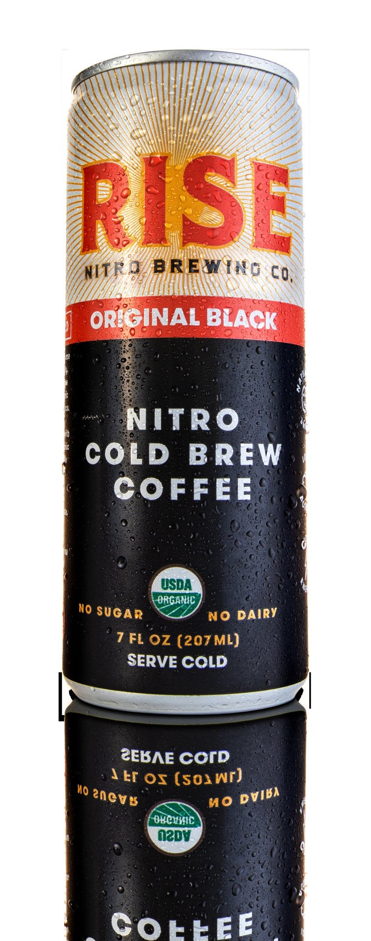 Rise Brewing Co Original Black Nitro Cold Brew Coffee 7 Fluid Ounce - 12 Per Case.