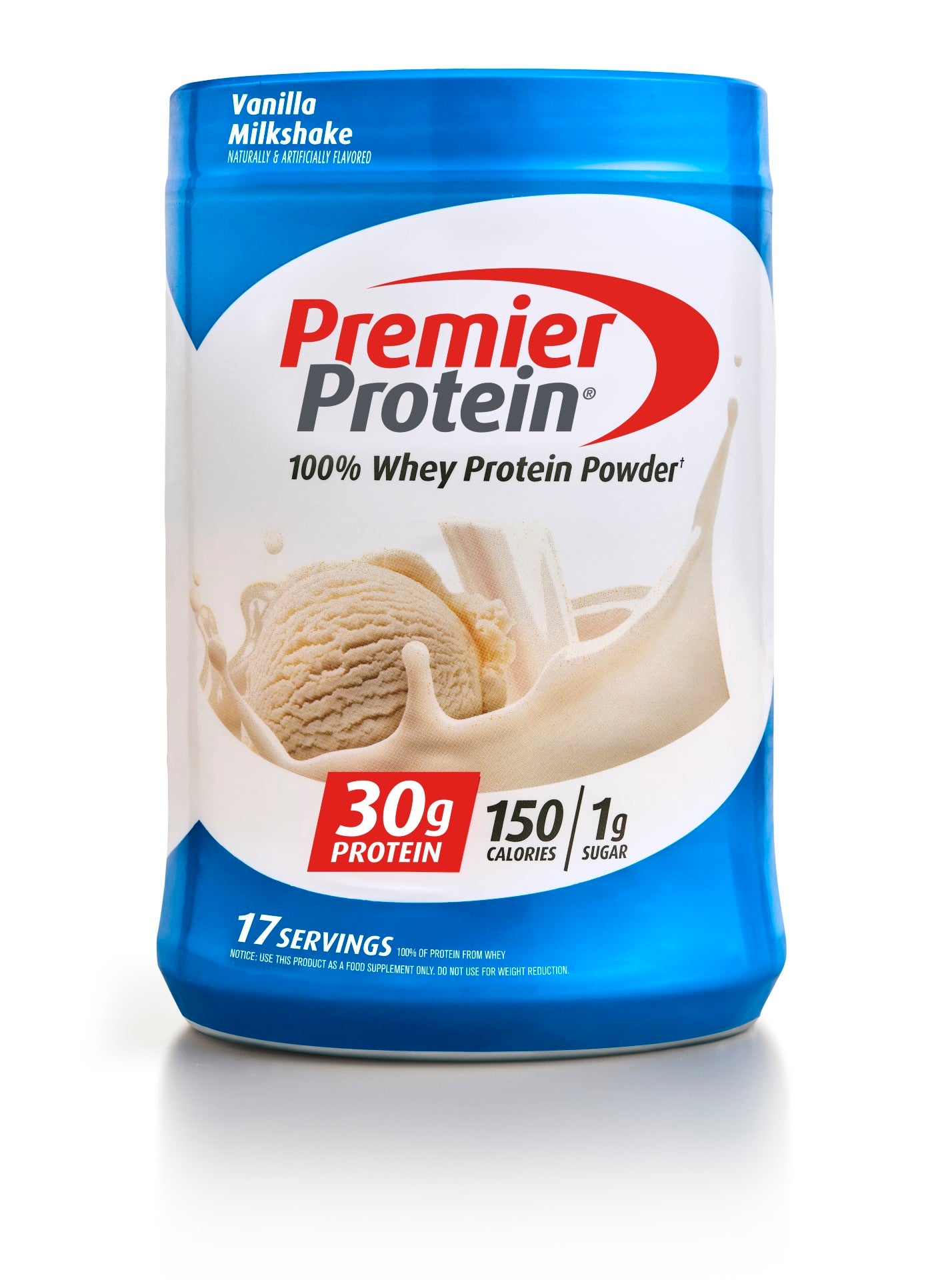Premier Protein 100% Whey Powder Vanilla 23.3 Ounce Size - 4 Per Case.