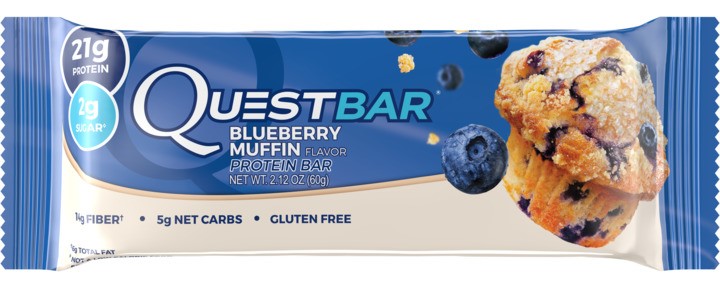 Quest Bar Blueberry Muffin 2.12 Ounce Size - 144 Per Case.