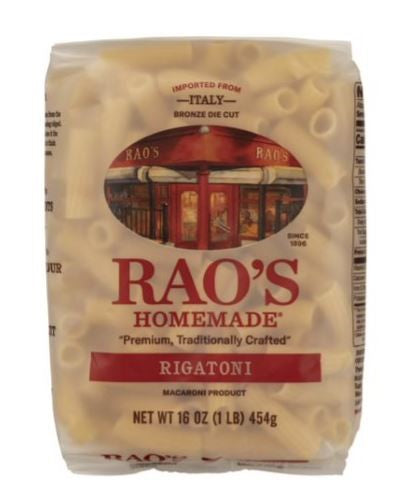 Rao's Homemade Rigatoni Pasta 16 Ounce Size - 6 Per Case.