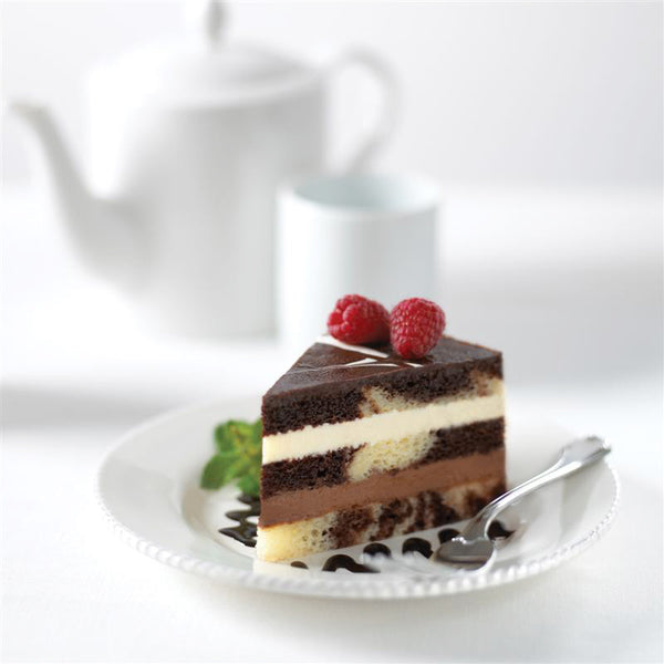 The Original Cakerie (2"x6") Tuxedo Truffle Mousse Cake Cut 185 Ounce Size - 2 Per Case.