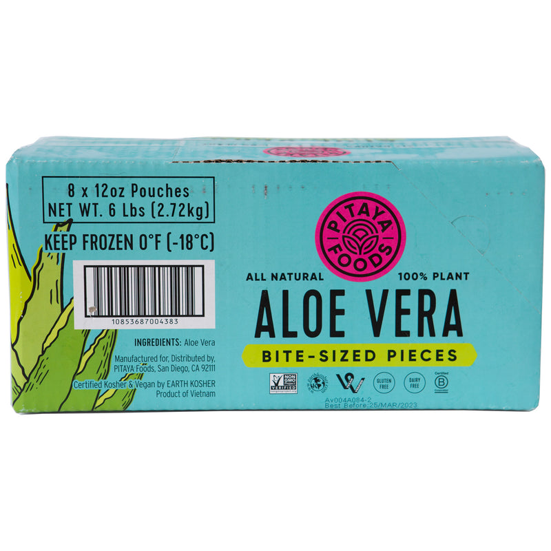 Pitaya Plus Frozen Aloe Vera Pieces 12 Ounce Size - 8 Per Case.