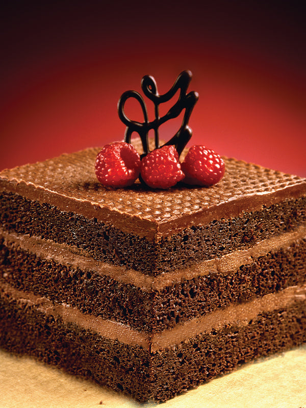 The Original Cakerie Layer (2"x6") Chocolate Layer Cake Uncut 181 Ounce Size - 2 Per Case.