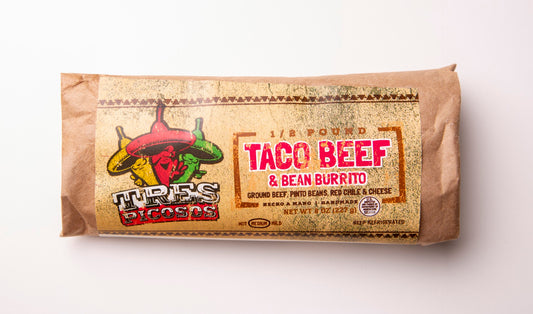 Taco Beef Burrito With Red Chile Paper Packaging 1 Each - 12 Per Case.