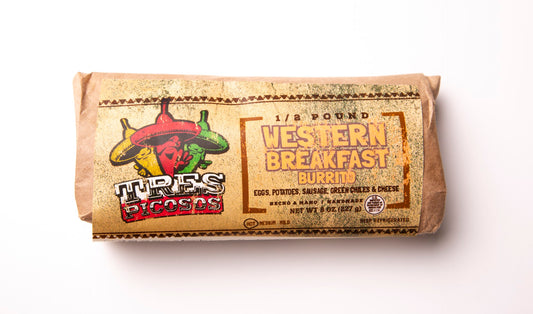 Western Breakfast Burrito Paper Packaging 1 Each - 12 Per Case.