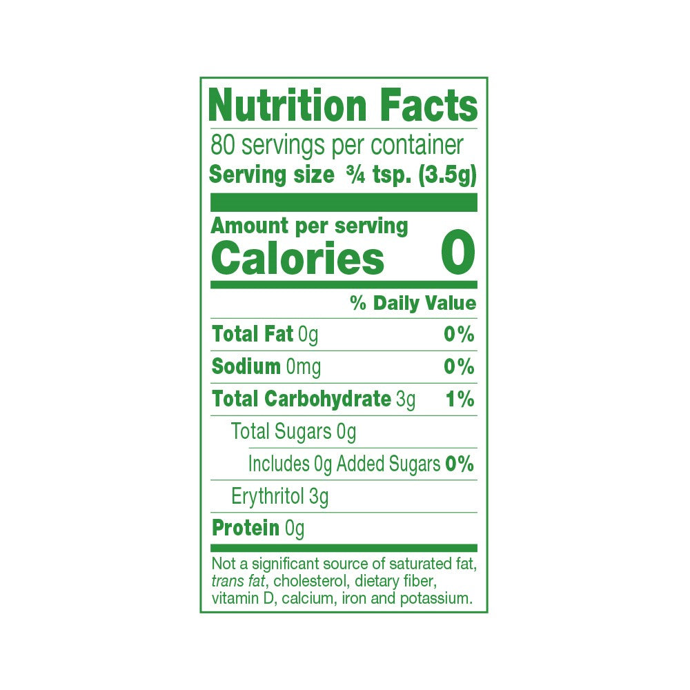 Truvia Original Calorie Free Stevia Sweetenerspoonable Jar) 9.88 Ounce Size - 12 Per Case.