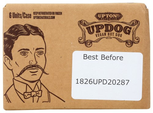 Upton's Naturals Updog Vegan Hot Dog 10 Ounce Size - 6 Per Case.