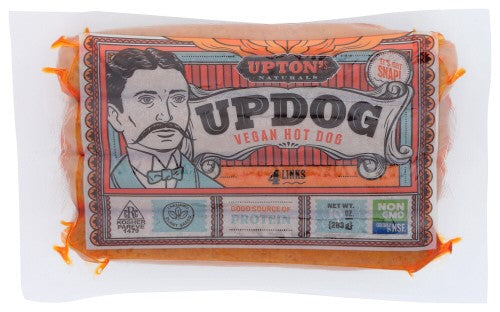 Upton's Naturals Updog Vegan Hot Dog 10 Ounce Size - 6 Per Case.