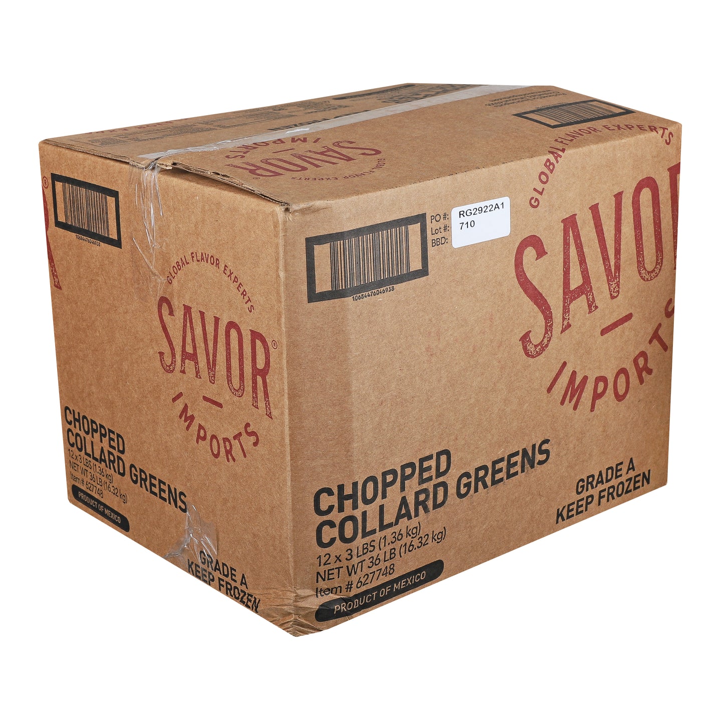 Savor Imports Collard Green Chopped 3 Pound Each - 12 Per Case.