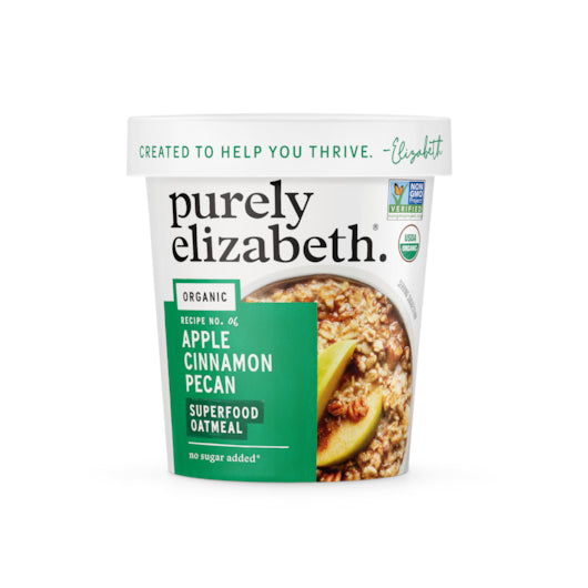 Apple Cinnamon Superfood Oatmeal Cup 2 Ounce Size - 12 Per Case.